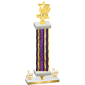 Premium Single Purple Glacier Third Place Pickleball Trophy