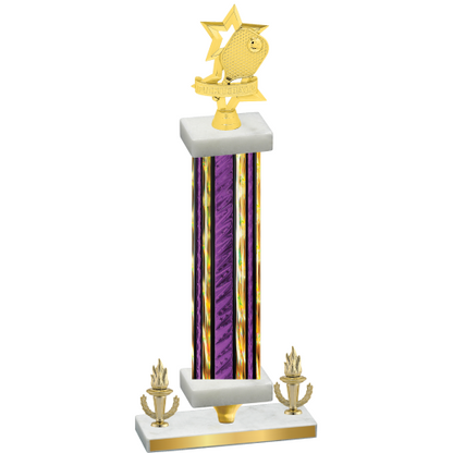 Premium Single Purple Glacier Victory Pickleball Trophy