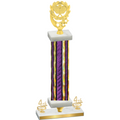 Premium Single Purple Glacier Fourth Place Pickleball Trophy