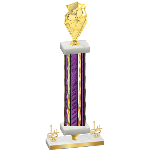 Premium Single Purple Glacier First Place Pickleball Trophy