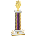 Premium Single Purple Glacier Third Place Pickleball Trophy