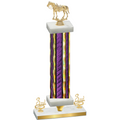 Premium Single Purple Glacier Third Place Horses Trophy