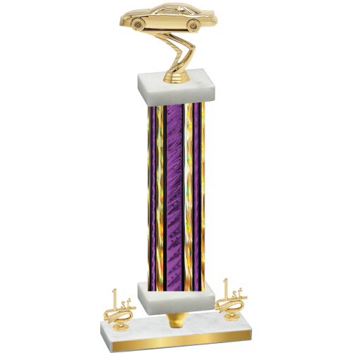 Premium Single Purple Glacier First Place Cars Trophy