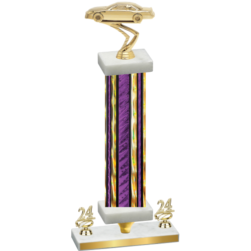 Premium Single Purple Glacier Year Cars Trophy