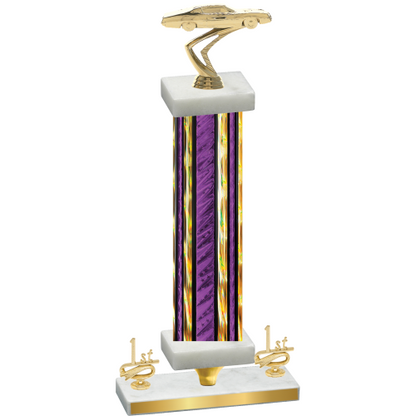 Premium Single Purple Glacier First Place Cars Trophy