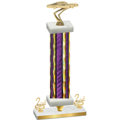 Premium Single Purple Glacier Second Place Cars Trophy