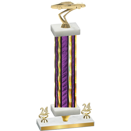 Premium Single Purple Glacier Year Cars Trophy