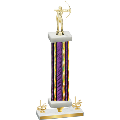 Premium Single Purple Glacier First Place Archery Trophy