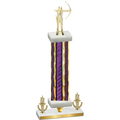 Premium Single Purple Glacier Victory Archery Trophy