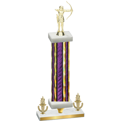 Premium Single Purple Glacier Victory Archery Trophy