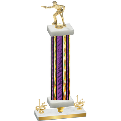 Premium Single Purple Glacier First Place Shooter Trophy