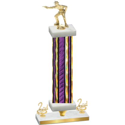 Premium Single Purple Glacier Second Place Shooter Trophy