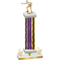 Premium Single Purple Glacier Third Place Shooter Trophy