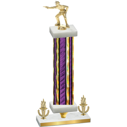 Premium Single Purple Glacier Victory Shooter Trophy