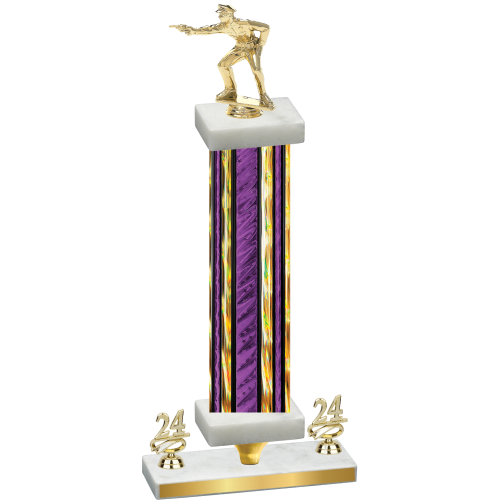 Premium Single Purple Glacier Year Shooter Trophy