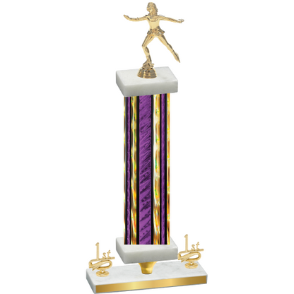 Premium Single Purple Glacier First Place Skater Trophy