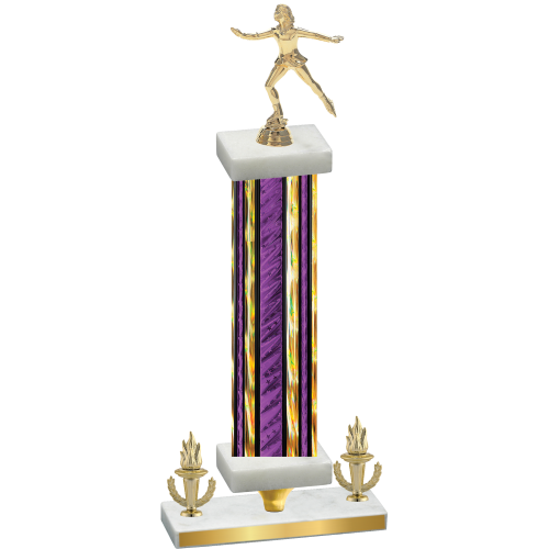 Premium Single Purple Glacier Victory Skater Trophy