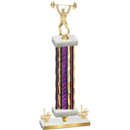 Premium Single Purple Glacier First Place Weights Trophy