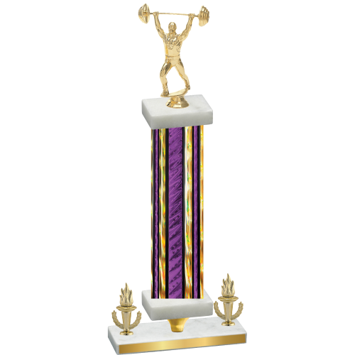 Premium Single Purple Glacier Victory Weights Trophy