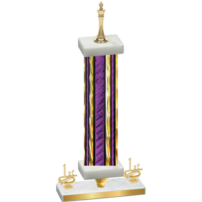 Premium Single Purple Glacier First Place Chess Trophy