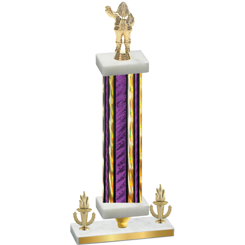 Premium Single Purple Glacier Victory Holiday Trophy