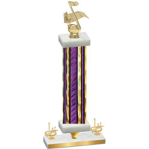 Premium Single Purple Glacier First Place Music Trophy