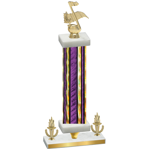 Premium Single Purple Glacier Victory Music Trophy