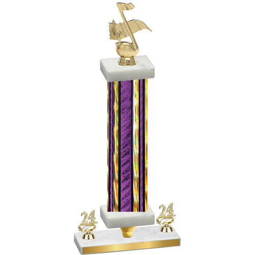 Premium Single Purple Glacier Year Music Trophy