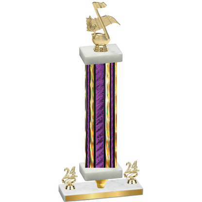 Premium Single Purple Glacier Year Music Trophy