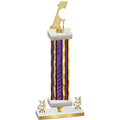 Premium Single Purple Glacier Year Golf Trophy