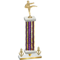 Premium Single Purple Glacier Victory Karate Trophy