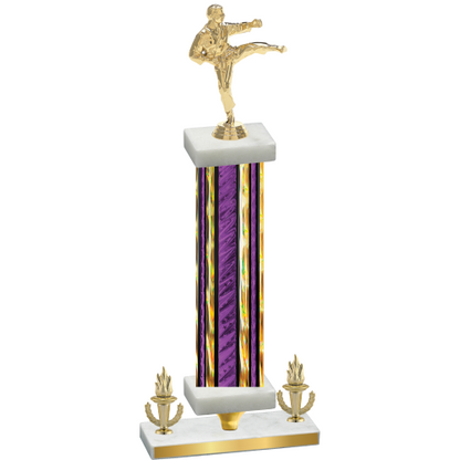 Premium Single Purple Glacier Victory Karate Trophy