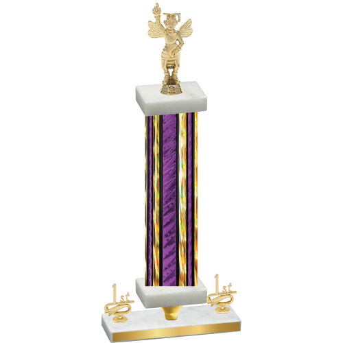 Premium Single Purple Glacier First Place Academics Trophy