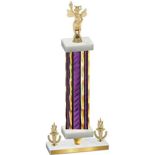 Premium Single Purple Glacier Victory Academics Trophy