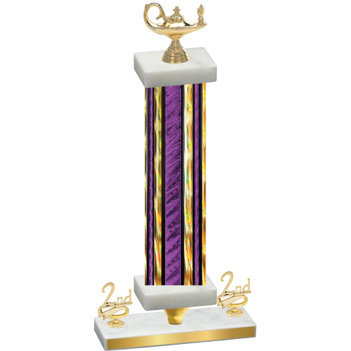 Premium Single Purple Glacier Second Place Academics Trophy