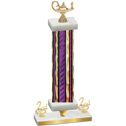 Premium Single Purple Glacier Second Place Academics Trophy