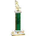Premium Single Green Glacier First Place Football Trophy