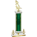 Premium Single Green Glacier Victory Football Trophy