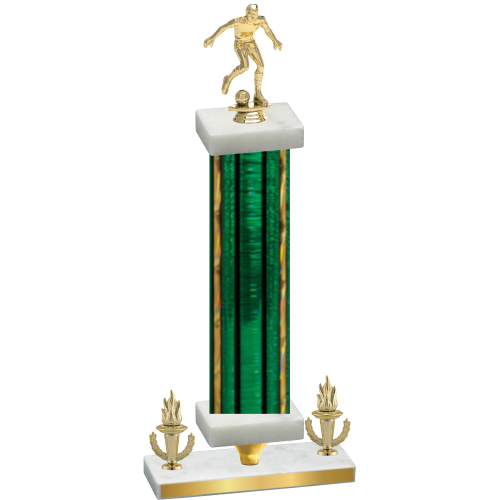 Premium Single Green Glacier Victory Soccer Trophy