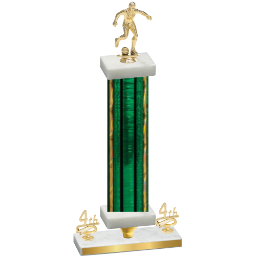 Premium Single Green Glacier Fourth Place Soccer Trophy