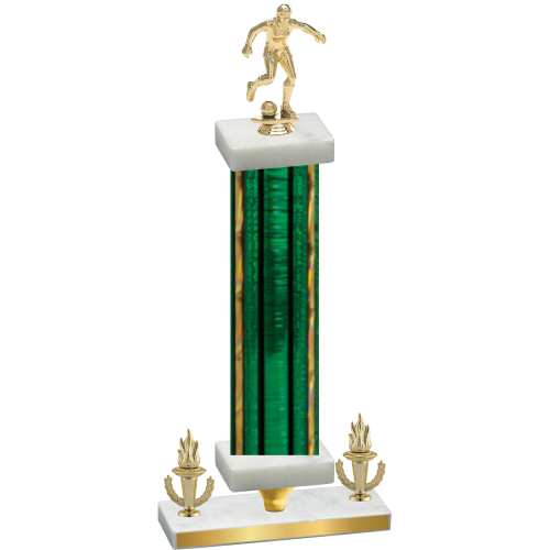 Premium Single Green Glacier Victory Soccer Trophy