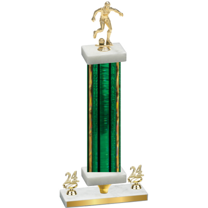 Premium Single Green Glacier Year Soccer Trophy