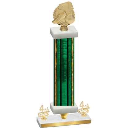 Premium Single Green Glacier Fourth Place Soccer Trophy