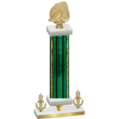 Premium Single Green Glacier Victory Soccer Trophy