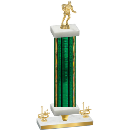 Premium Single Green Glacier First Place Rugby Trophy