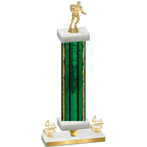 Premium Single Green Glacier Fourth Place Rugby Trophy