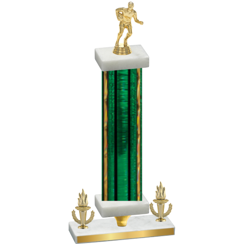 Premium Single Green Glacier Victory Rugby Trophy