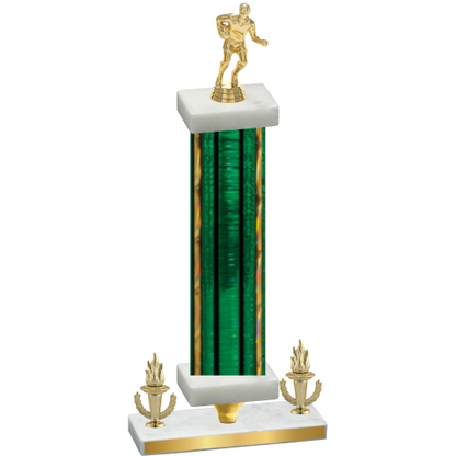 Premium Single Green Glacier Victory Rugby Trophy