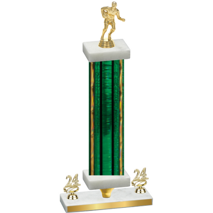 Premium Single Green Glacier Year Rugby Trophy