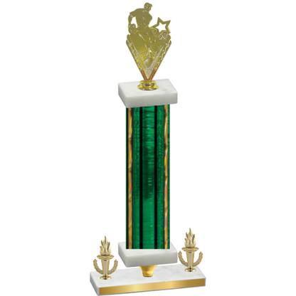 Premium Single Green Glacier Victory Rugby Trophy